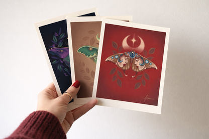 Red Moth Print