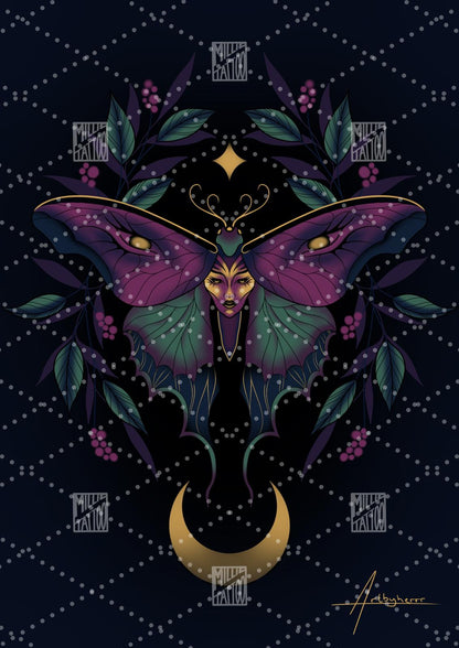 Black Moth Print