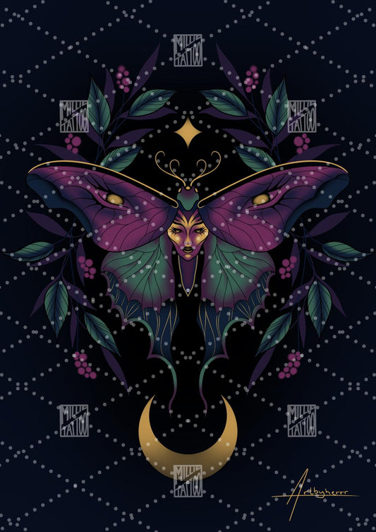 Black Moth Print