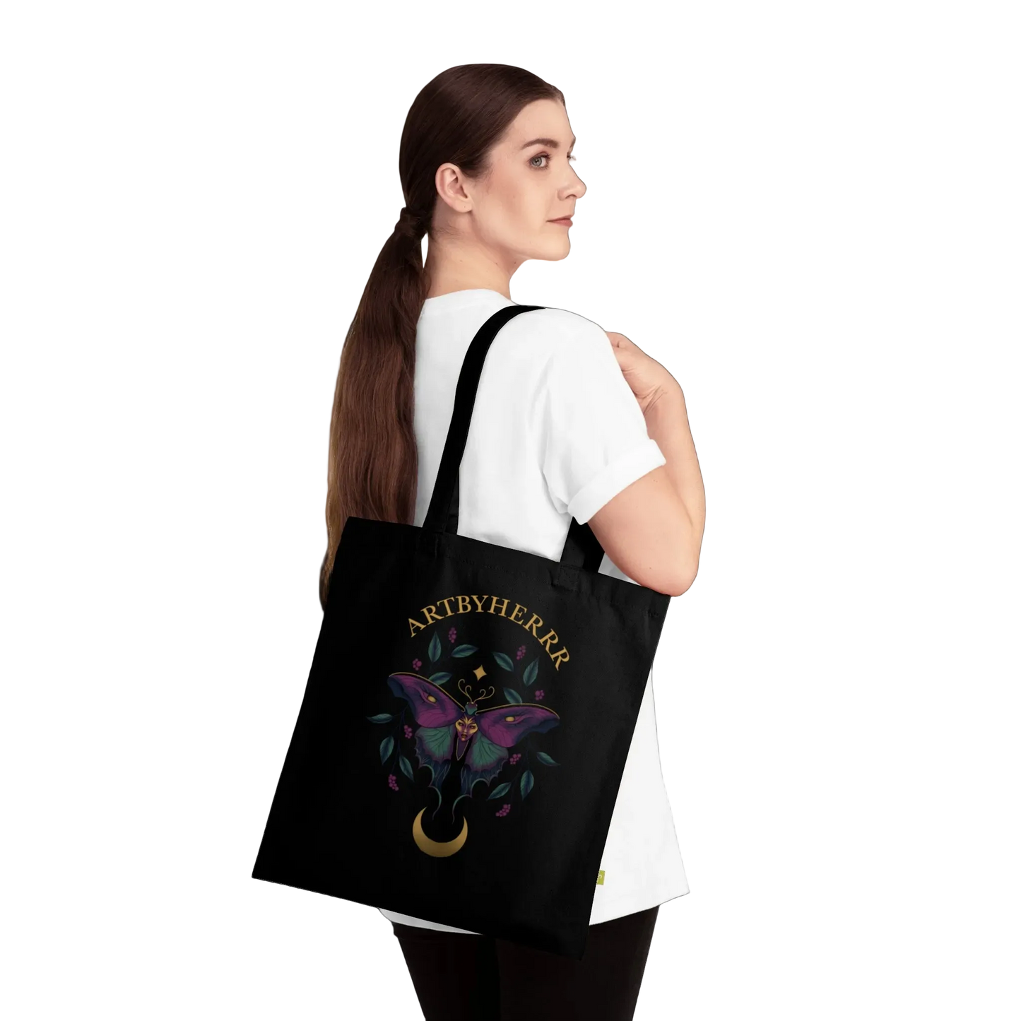 Gothic Moth Colour Tote Bag