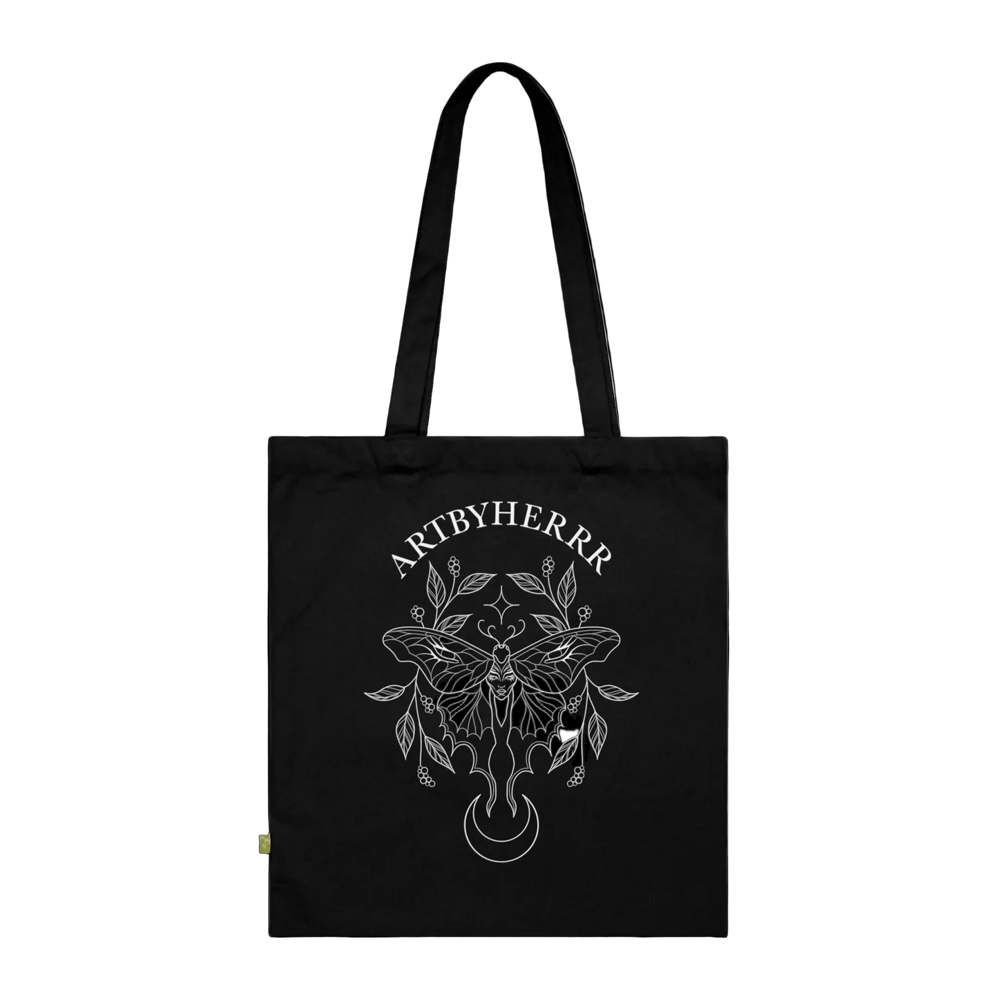 Gothic Moth Black Tote Bag