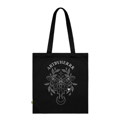 Gothic Moth Black Tote Bag