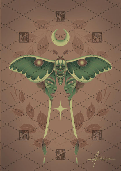 Brown Moth Print